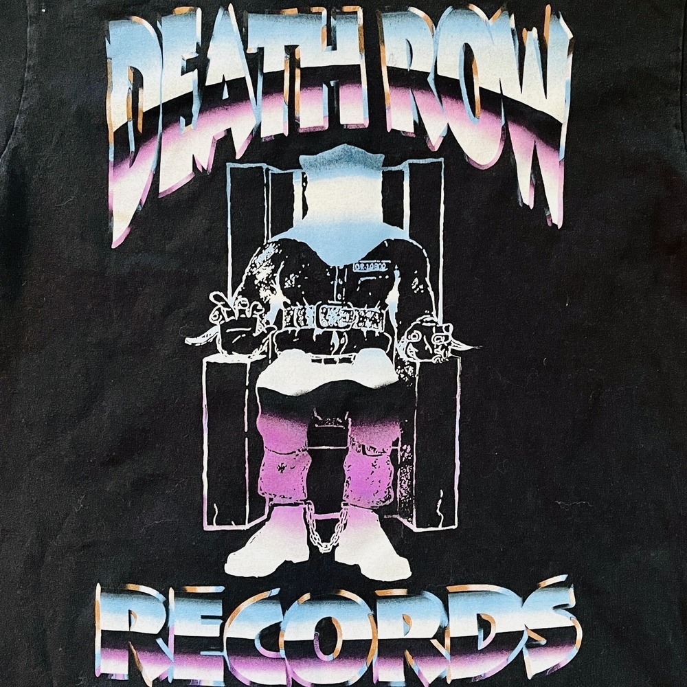 Ripple Junction Death Row Graphic Tee Mens S Black w/ Color Prisoner Logo Shirt